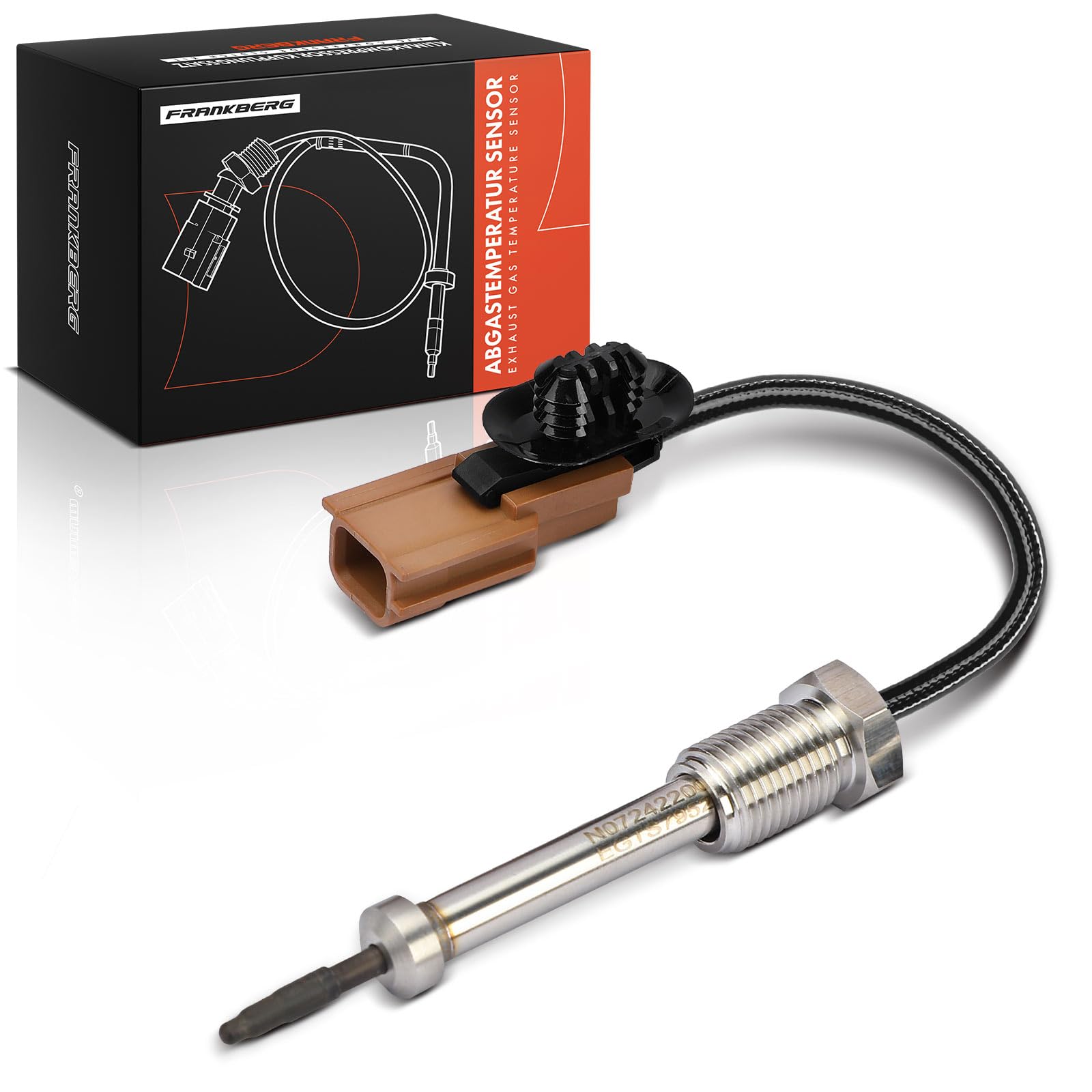 Frankberg Sensore di temperatura dei gas di scarico | A6079052900; Compatibile con: Citan Van/MPV W415, CLA Coupé C117, Citan Mixto (cabina doppia) W415, Classe GLA X156