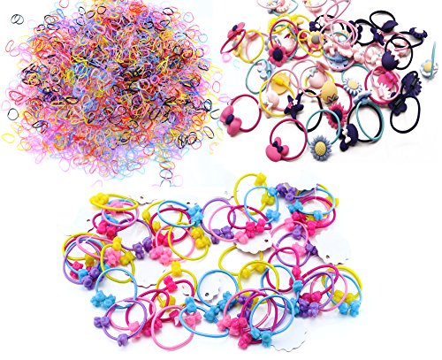 Oopsu 1870 pcs Hair Accessories for Girls–Cute Ponytail Holders Hair Rope,Elastic Rubber Bands