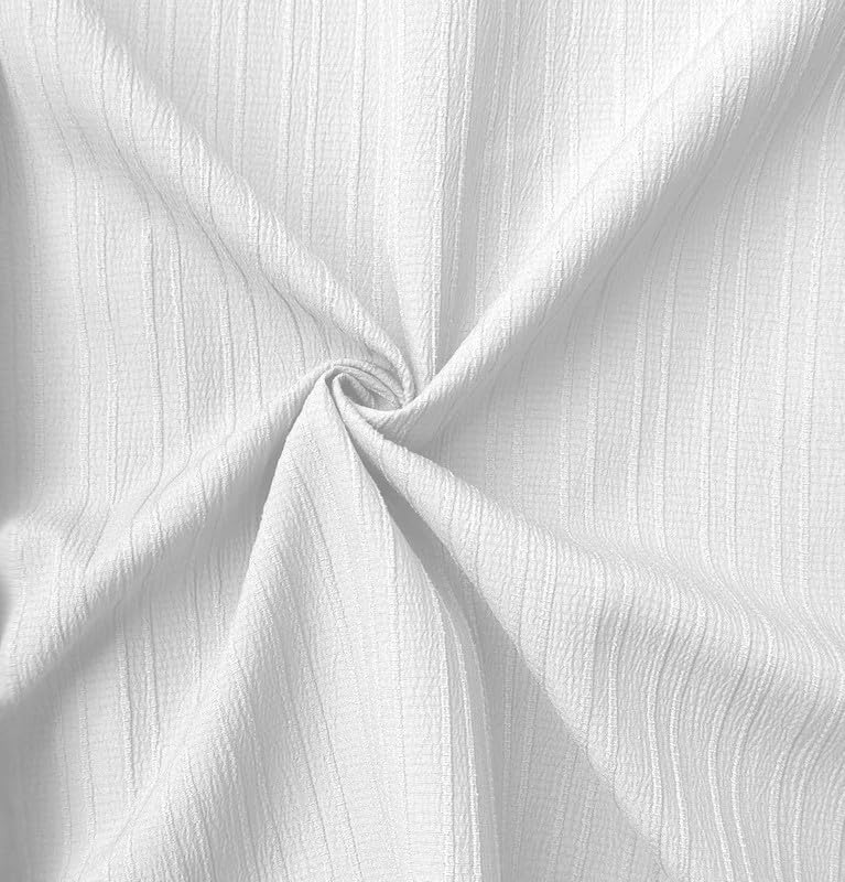 Image of Macsivo Men's Popcorn Shirt with Spread Collared Long Sleeve Button Down Closure Curved Hem Length | Linen Shirt for Man