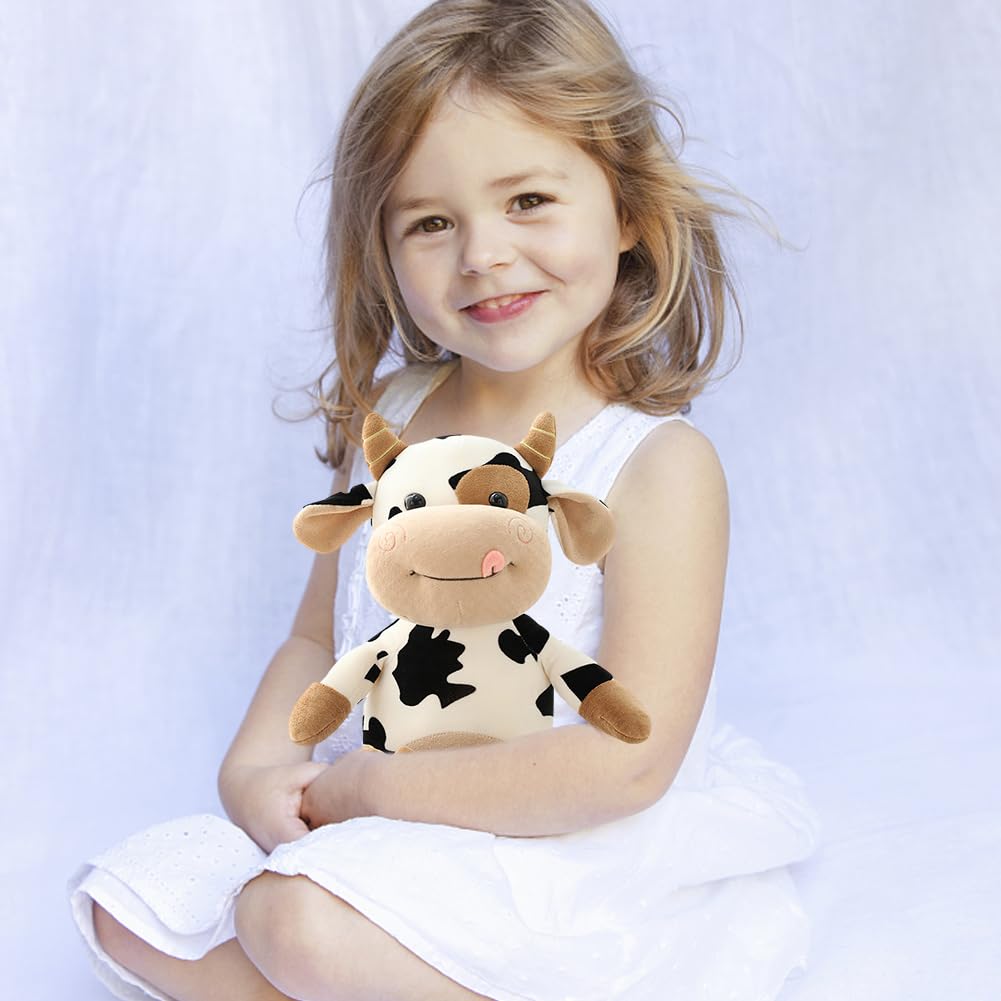 Vaca Peluche Suave De Animales Dibujos Lindo Juguete Muñeco De Juguetes Plush Pequeños para Niños Regalo De Cumpleaños 30cm