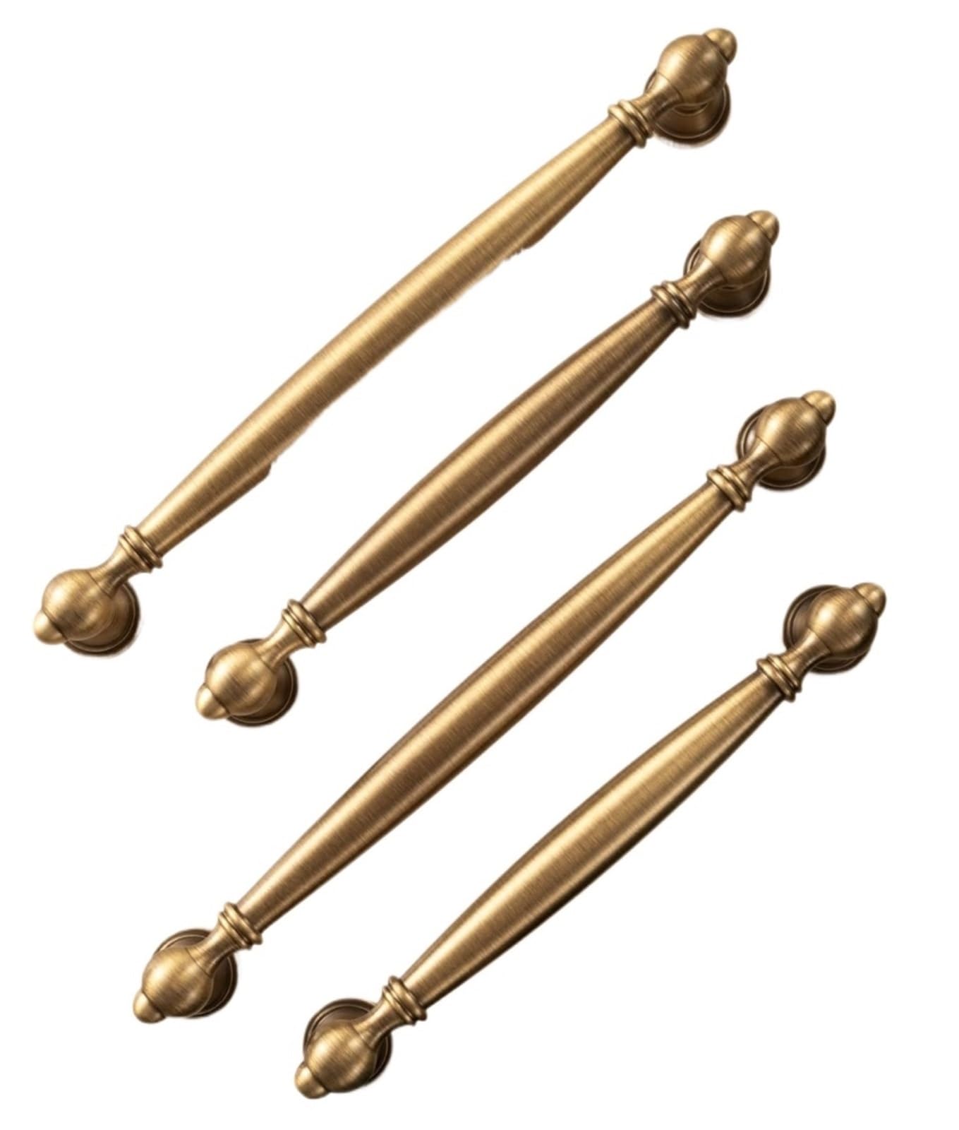 Qvorlth Pitch-Row-160Mm Vintage Cabinet Pulls Solid Antique Bronze Pulls Brass Cabinet Knobs Furniture Wardrobe Kitchen Handle Long Pull Drawer(Pitch-Row-160Mm)