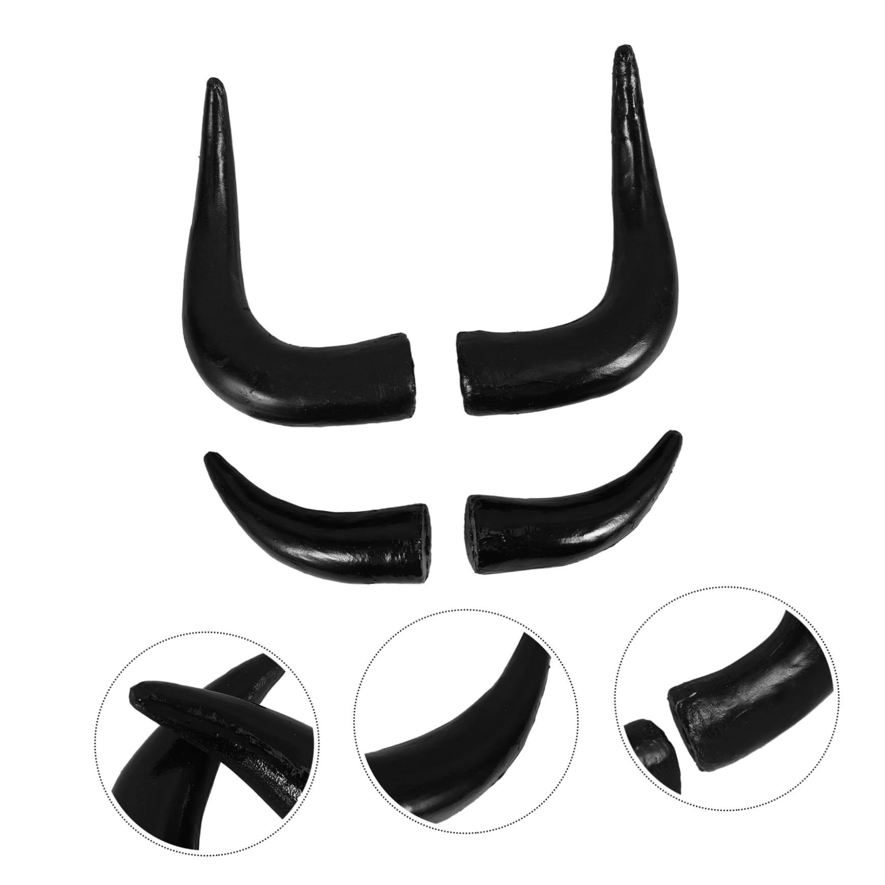 MAGICLULU 10 Paires De Corne De Simulation Bandeau De Corne De Bœuf Artificielle Matériel De Bricolage Coiffure D'Halloween s De Bœuf DIY Imitation DIY Prop Bricolage Décor