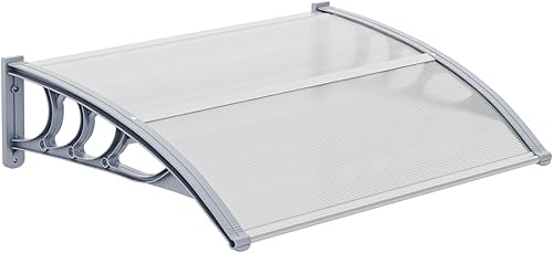 VINGLI - Toldo para puerta y ventana para exteriores, 30 x 40 pulgadas, cubierta de policarbonato para puerta de patio, para protección del sol,