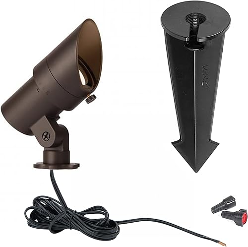 Miniatura 2 de WAC Iluminación de paisaje, luz LED de 12 V de tamaño pequeño con ángulo de haz ajustable y control de brillo integral, 50-420 lúmenes, 2700 K, LED