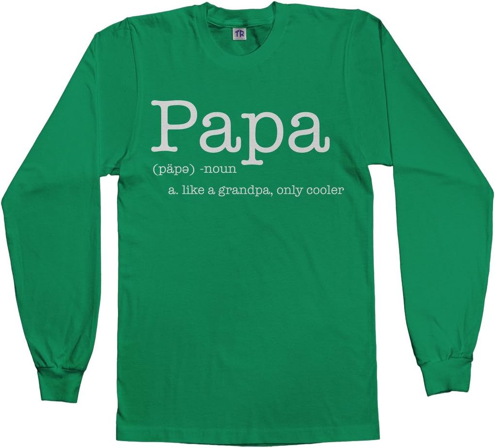 Threadrock Men's PAPA Like a Grandpa Only Cooler Long Sleeve T-Shirt