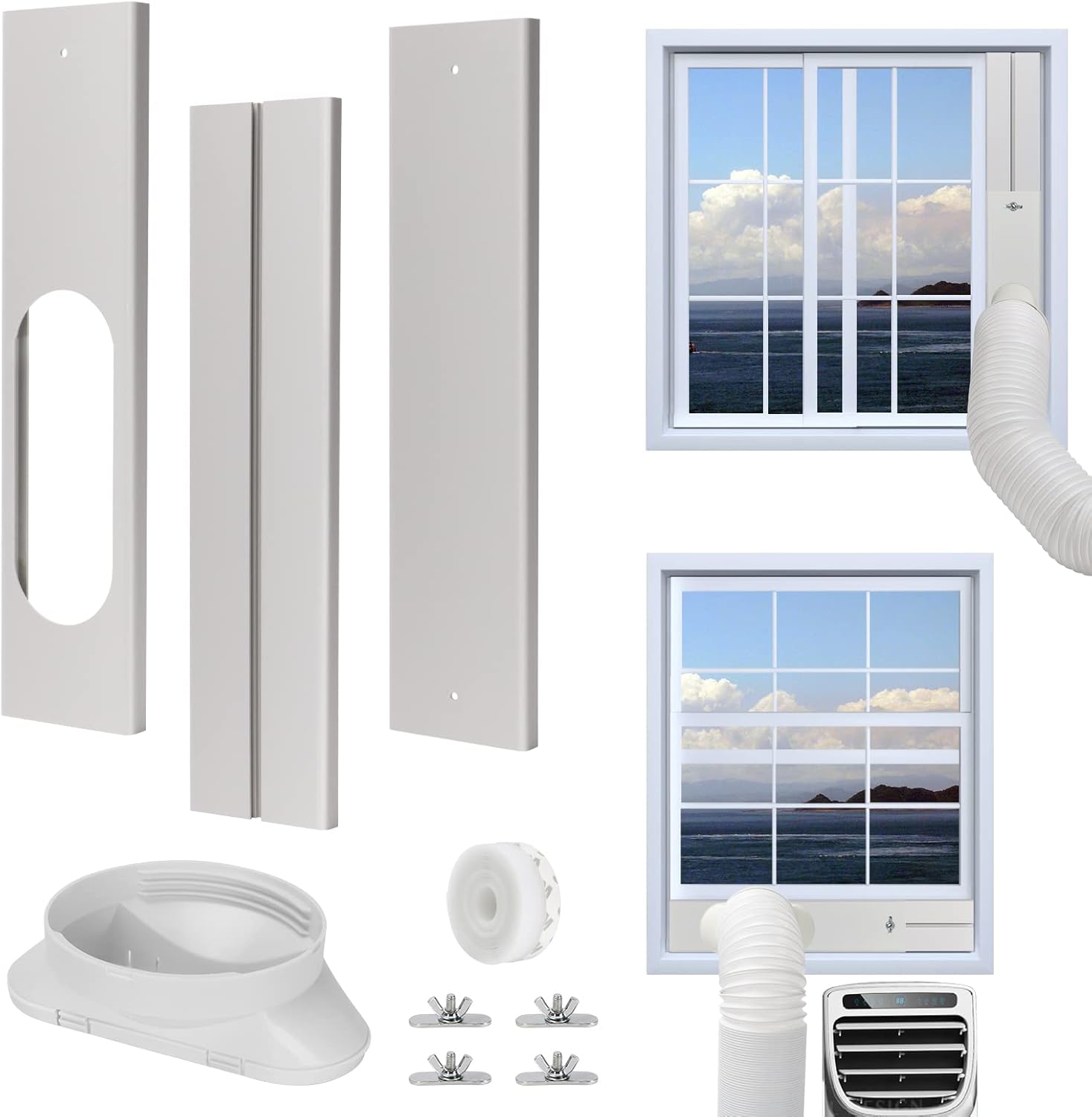 Portable Air Conditioner Windows Vent Kit, Adjustable Vertical