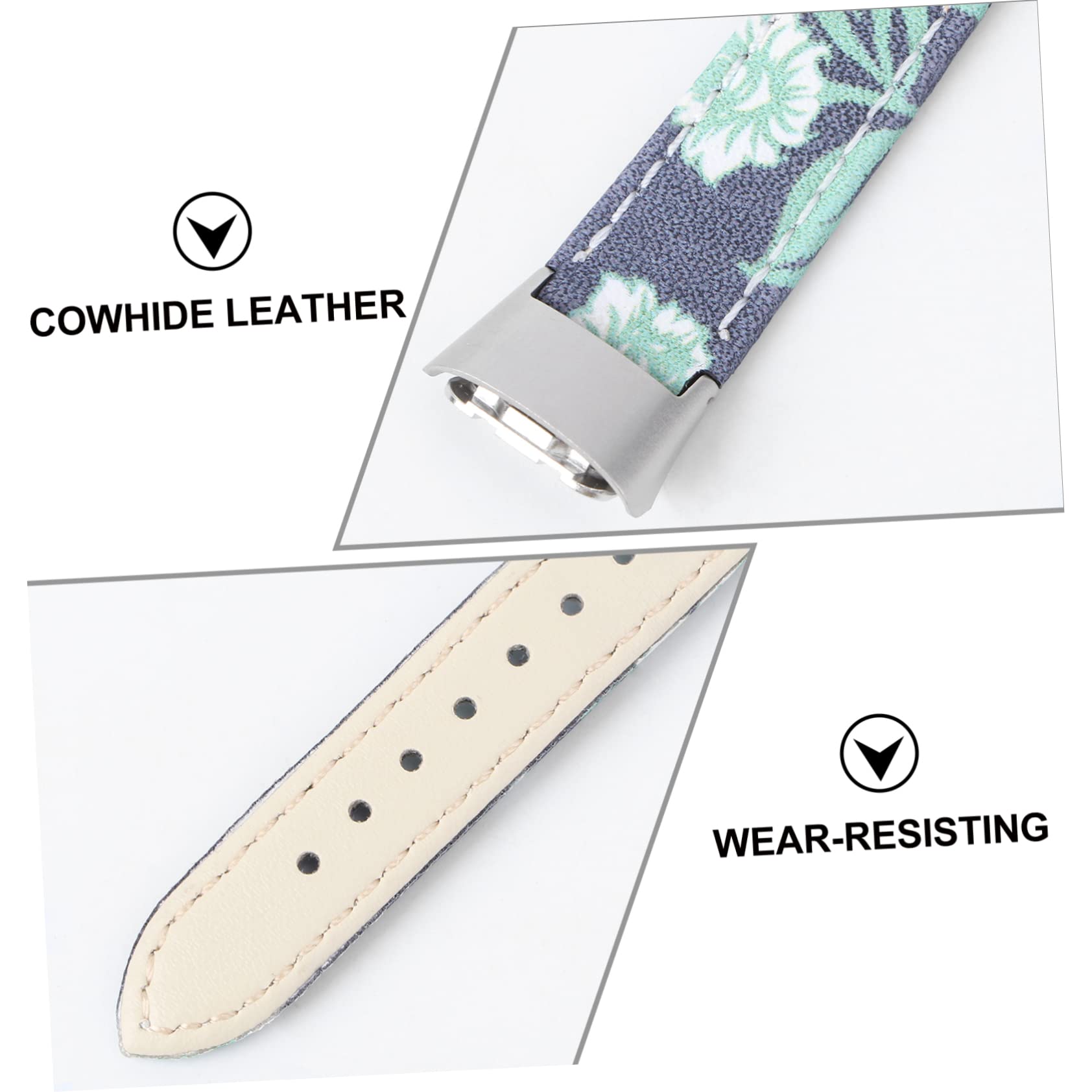 DOITOOL Correa De Reloj Inteligente De Cuero Con Patrón Impreso De 3 Piezas Para Un Ajuste Cómodo Y Moderno Fácil De Usar Y Reemplazar.