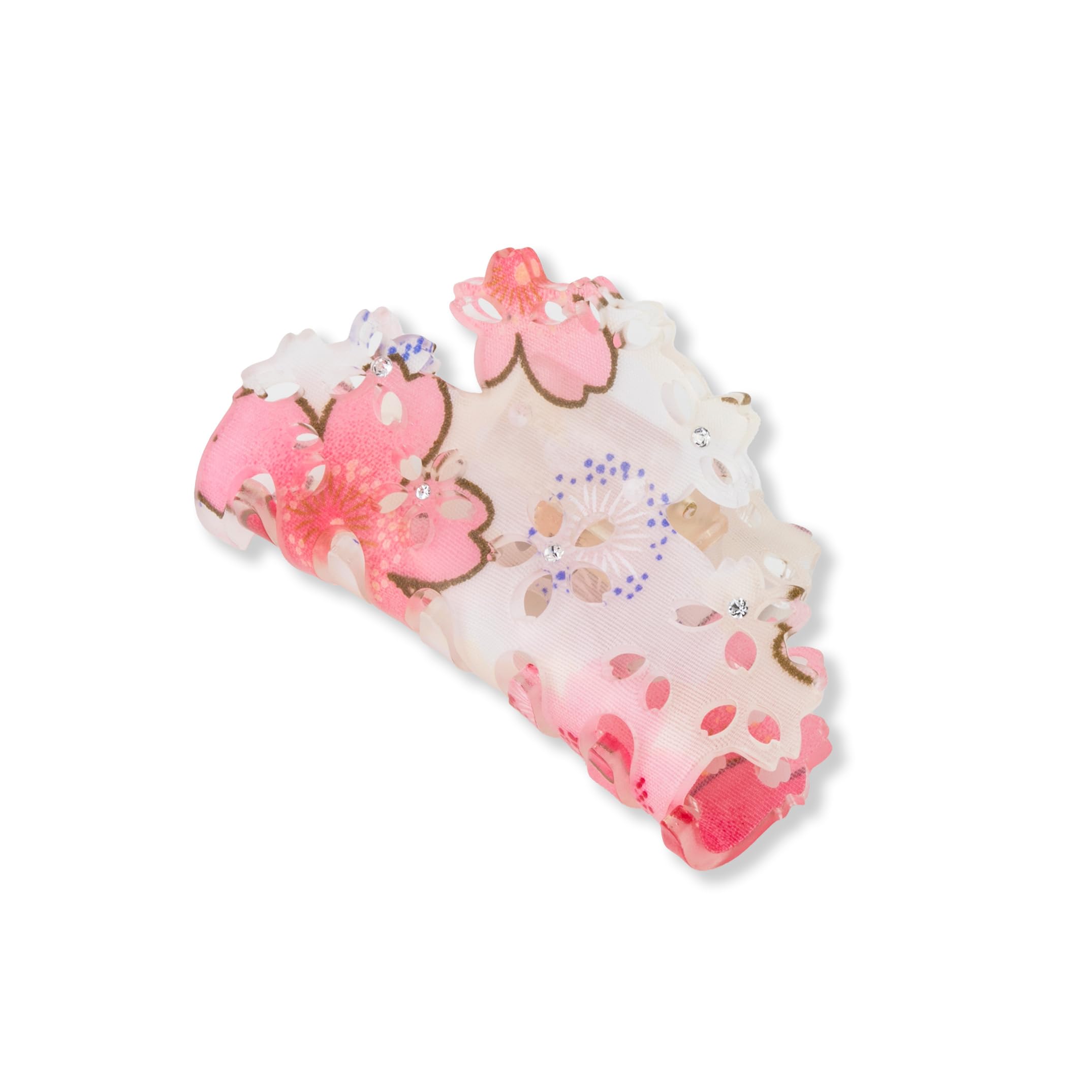 Hair Claw Clip for Women Girls Flower Banana Cute Kawaii Aesthetic Small Hair Clip for Thin Hair (182SAKURA Small/Pink)