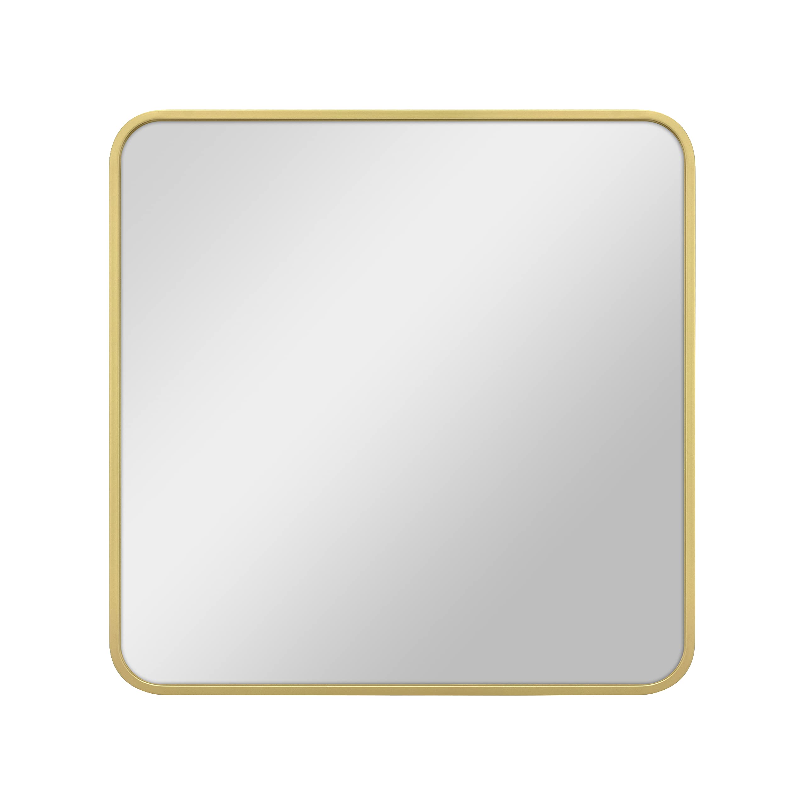 MCS Master &amp; Co. Metal Square Mirror, 24x24, Brass, for Bathroom &amp; Bedroom