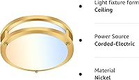 Vista 22 de Lámpara de techo LED de 13 pulgadas de montaje empotrado, luces de techo ajustables de 2700K/3000K/3500K/4000K/5000K, iluminación regulable
