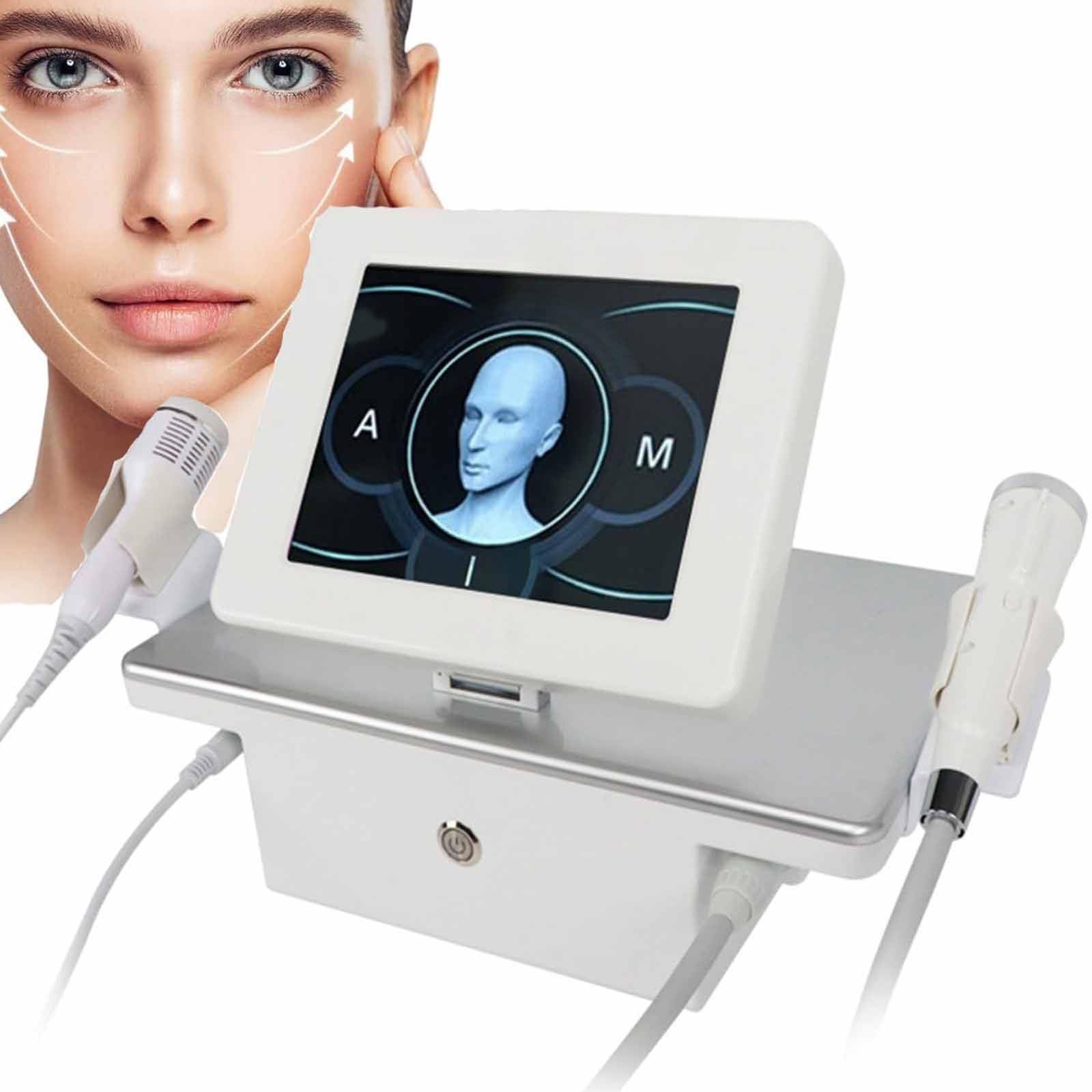 Facelifting Mikronadel RF Hautstraffungsmaschine für Faltenentfernungstherapie,Gesichtsschönheit,Dehnungsstreifenentfernung,Hautverjüngungs-Schönheitsmaschine mit 2 Griffen