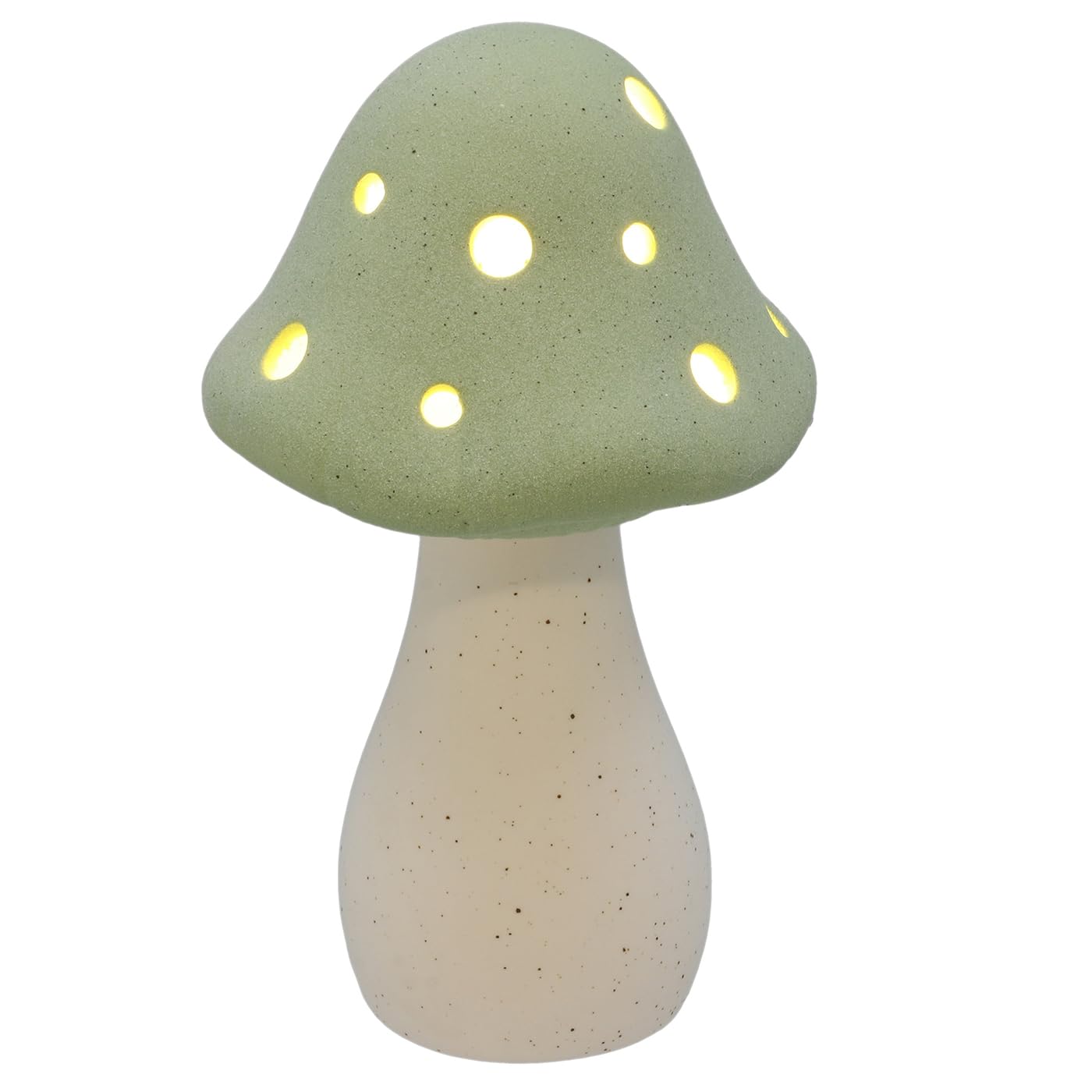 Shudehill Giftware Sage Mushroom Glow Light Up Lamp Ornament - Grey, Or Pink Matt Finish (Sage)