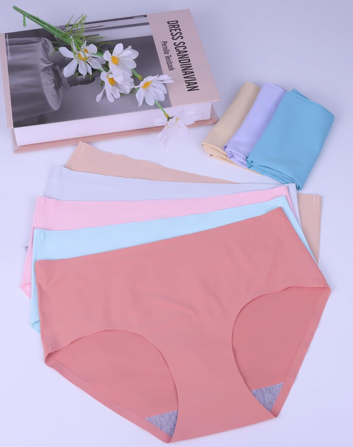 Finihen Teen Girls Underwear Seamless Big Girls Panties No Show Multipack. - Image 6