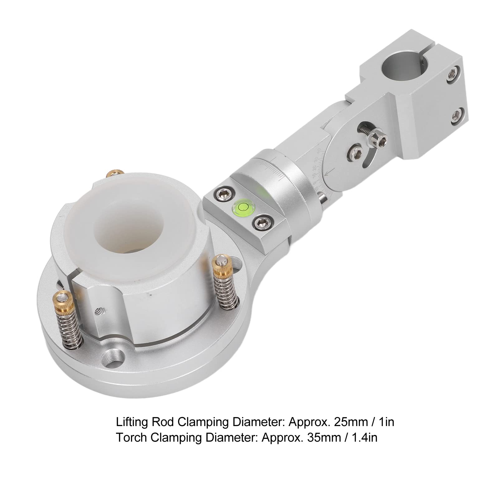 Abrazadera de Antorcha de, Aleación de Aluminio Soporte de Antorcha de Ajustable de 35 Mm Diámetro de Sujeción de Varilla de Elevación de 25 Mm para Equipos CNC