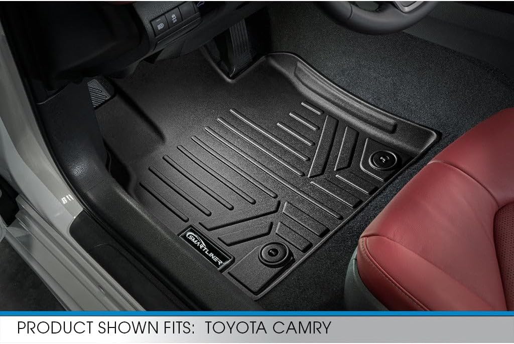 SMARTLINER Custom Fit Floor Liners - 1st & 2nd Row Liner Set - All Weather Floor Liners - Fits 2018-2024 Toyota Camry image 5