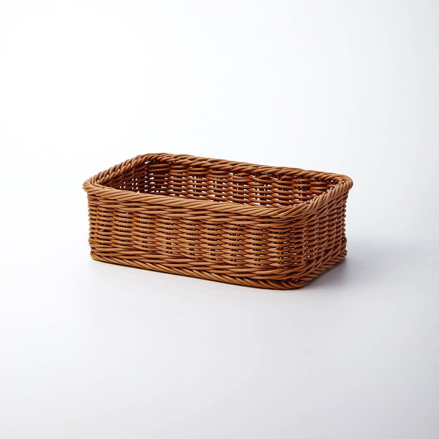 洗える　ラタン　カート 洗えるラタン調フタ＆キャスター付きバスケット（キッチンワゴン