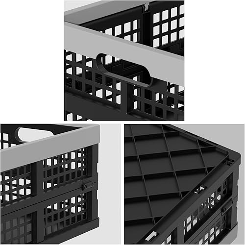 Miniatura 3 de Gainhope - Paquete de 3 cajas plegables de plástico de 15 L, cajas plegables apilables