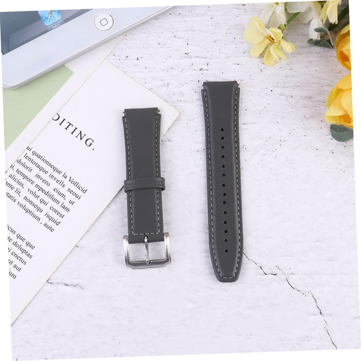 Gadpiparty Correa De Reloj De Cuero Genuino Repuesto De Correa De Muñeca Nobleza Mm Nueva Apariencia De Reloj 2 Uds