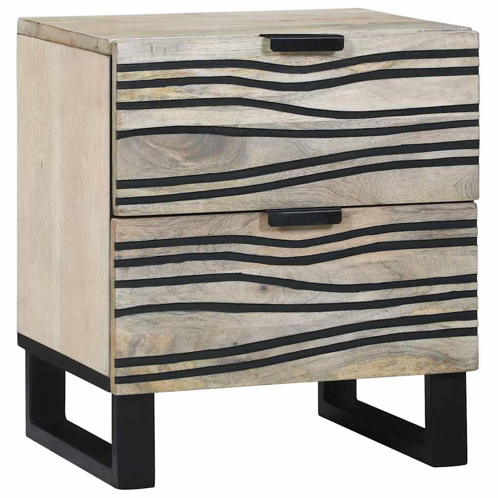 VIDAXL Bedside Cabinet Wood White 40 x 33 x 46 cm