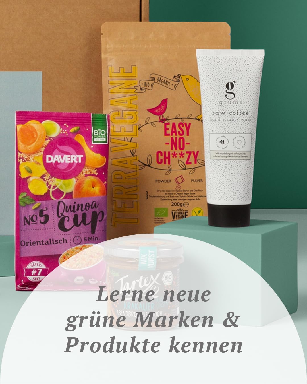 Vegan Box Geschenkbox Classic vegane Lebensmittel Kosmetik Snacks Süßigkeiten 9 Produkte