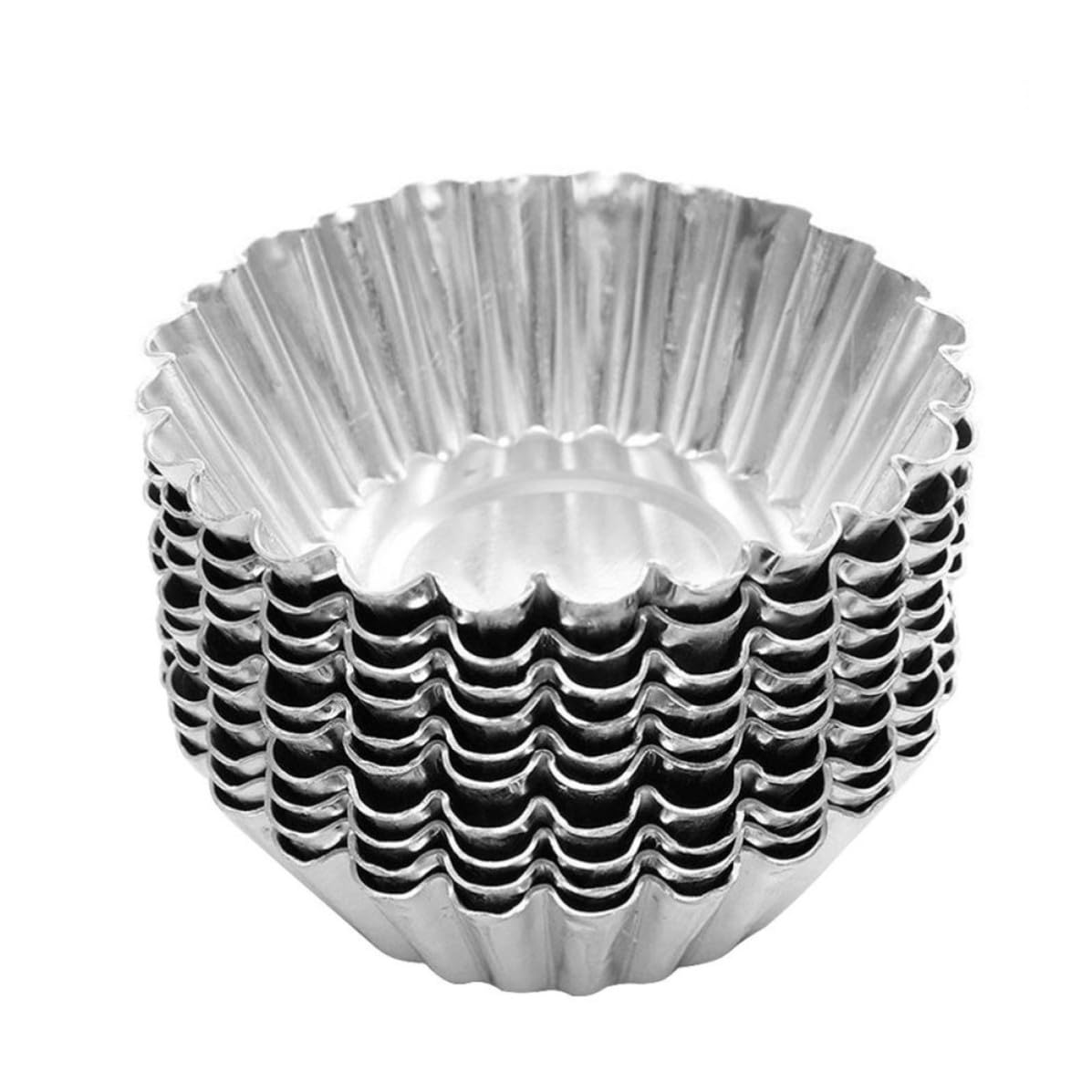Moules à Tartelettes Conductivité Thermique Rapide en Tôle Épaisse Argentée Lot de 100 et, Pâtisserie et Tartes Poulet