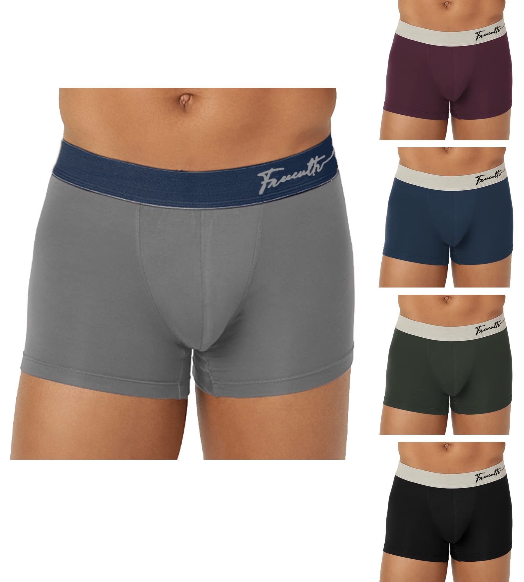 FREECULTR Men's Underwear Anti Bacterial Micromodal Airsoft Trunk - Non Itch No Chaffing Sweat Proof Cult (Pack of 5)