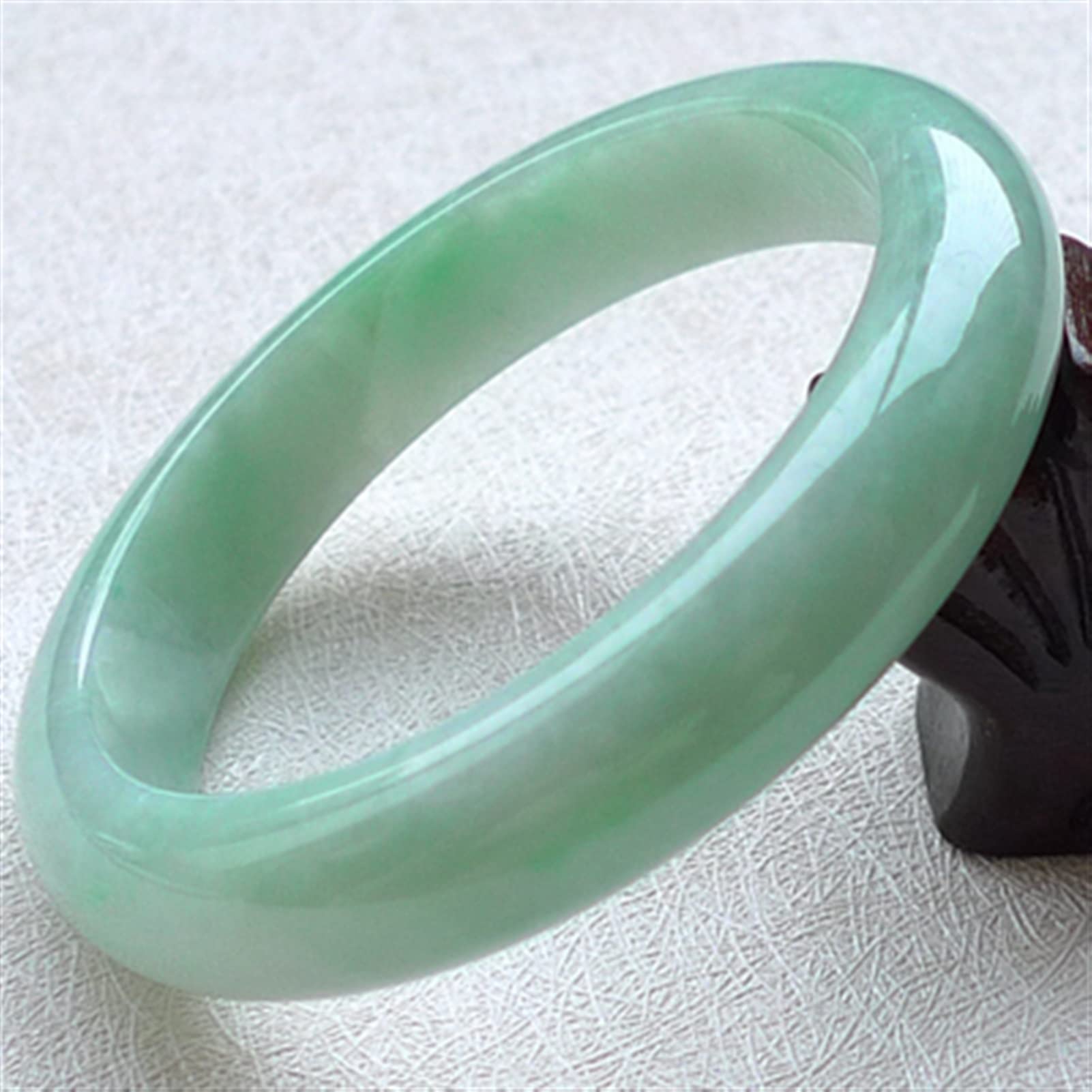 Bracelet en jade naturel vert clair de 54-64mm pour femme - 5