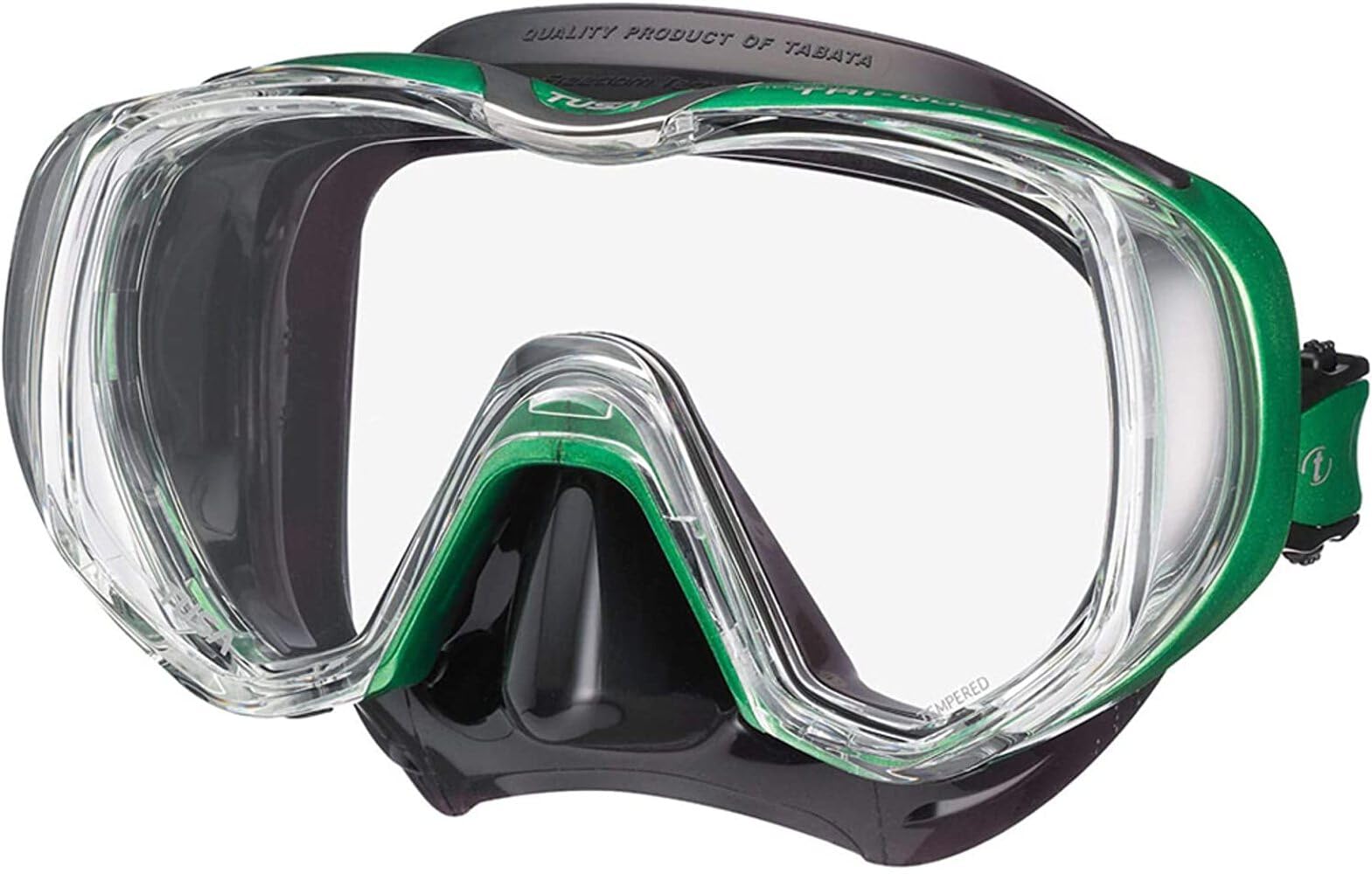 TUSA Tri-Quest Freedom - Taucherbrille tauch-Maske schnorchel Erwachsene Damen - Energy Green/Black