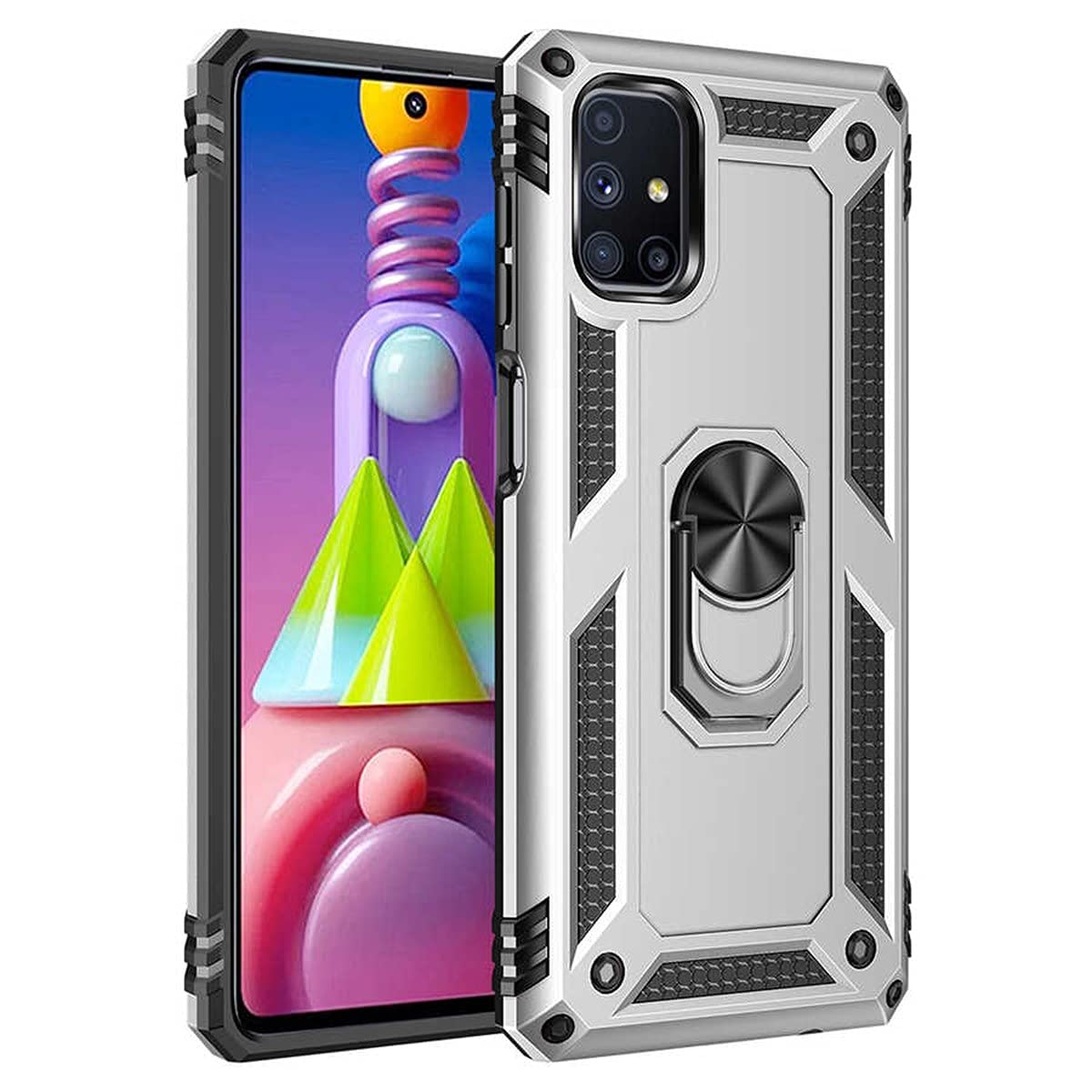 Zore Galaxy ile uyumlu M51 Kılıf Vega Kapak Gri