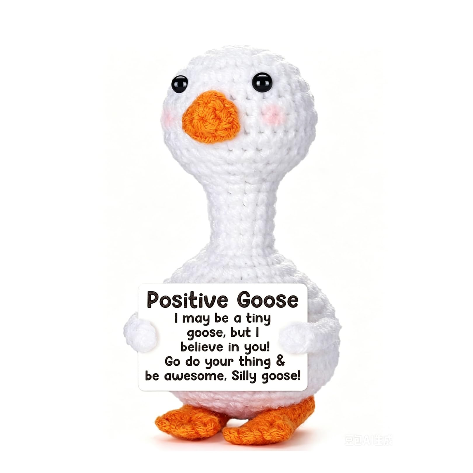 Silly Goose,Positive Crochet Animals Plush,Handmade Emotional Support Gift