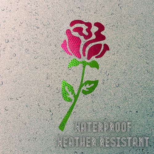 Image of High-Intensity Grade Reflective Rose Car Decal, Customizable, Multiple Colors and Size Options, Special Edition Hot Pink, 12inches