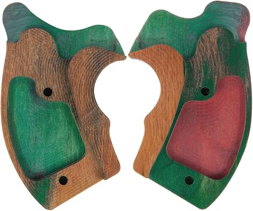 Miniatura 7 de Cool Hand J Frame 642 38 empuñaduras especiales de madera para Smith & Wesson, empuñaduras giratorias redondas S&W J, tornillos incluidos, corte de