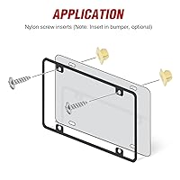 Vista 6 de Nilight Kit de tornillos para matrícula, tornillos de acero inoxidable con tuercas de nailon para sujetar placas delanteras y traseras