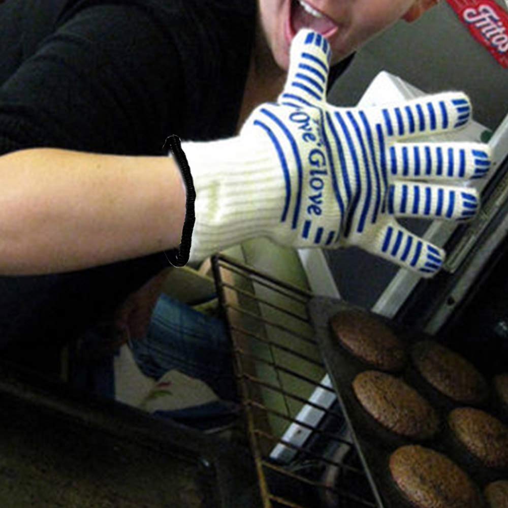 Gants De Cuisine Résistants à La Chaleur SACALA - Paire En Silicone Antidérapant - Jusqu'à 900°C