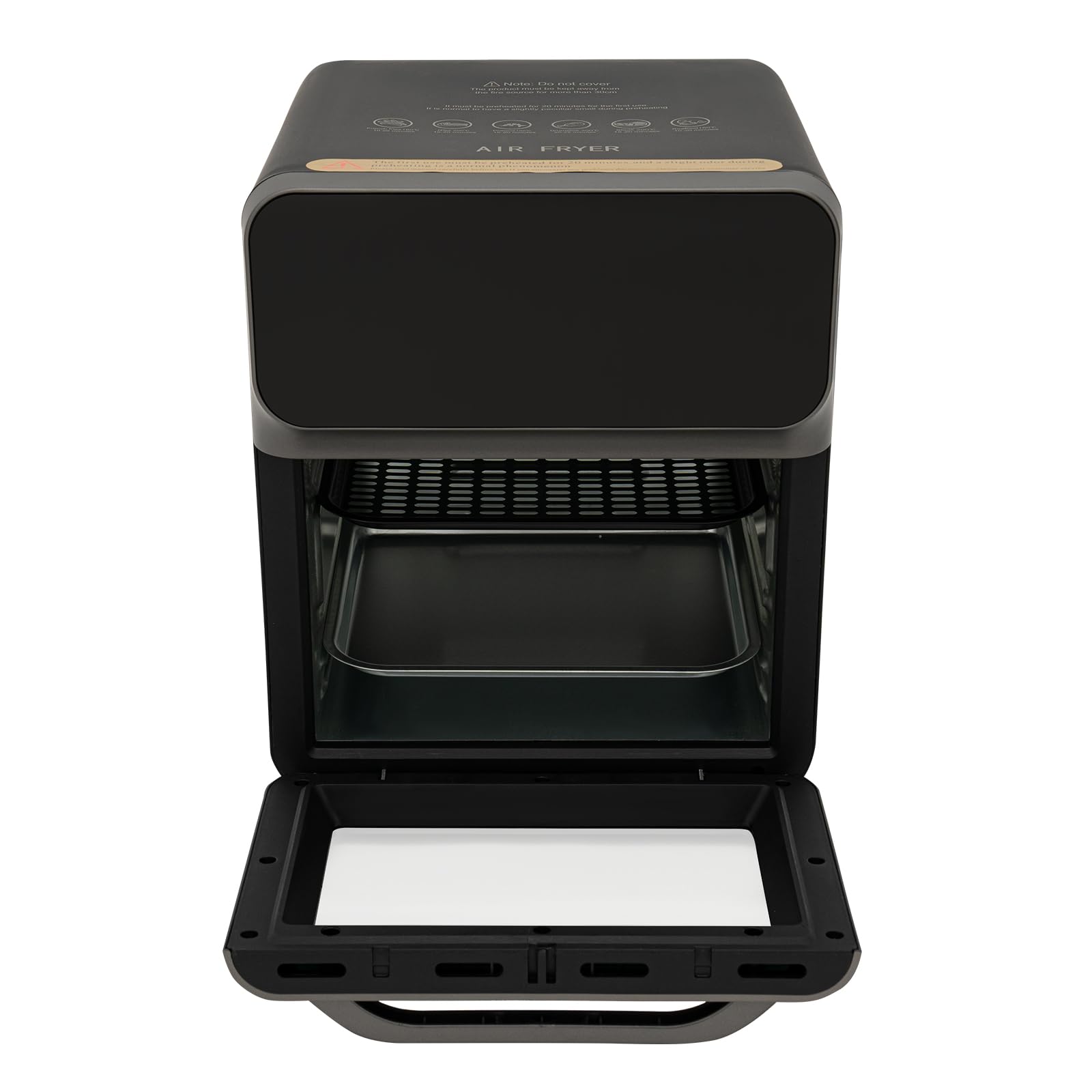 Four électrique Petit Four Avec écran Tactile LCD Four à Air Chaud Moderne Noir 1350W