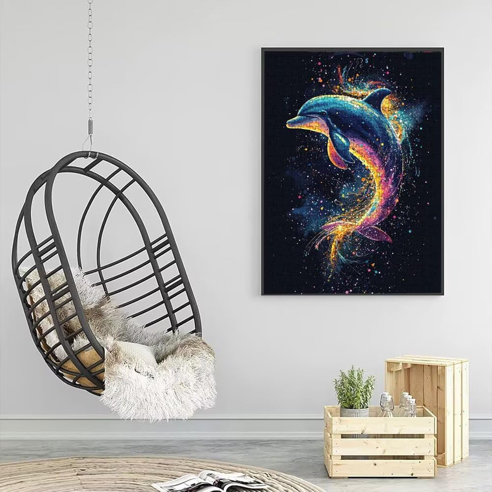 Der Traumdelfin Puzzle 2000 Teile, Klassische Puzzles, Geschicklichkeitsspiel Puzzle für Erwachsene, Puzzlespiele für Die Ganze Familie, Mit Schöner Verpackung, Dekoration Puzzles DX0YL3-689