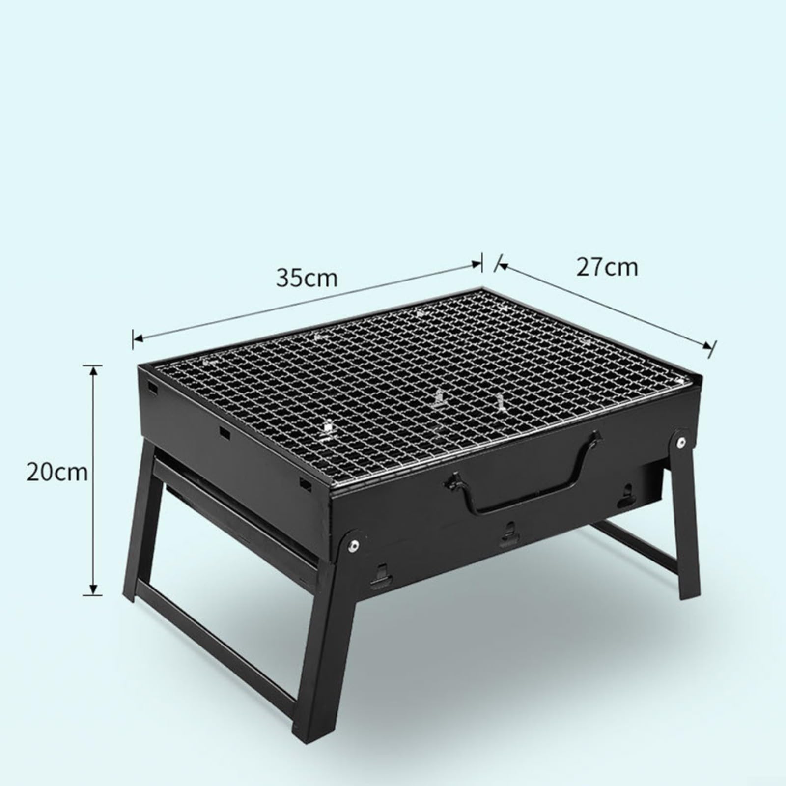Grill Kempingowy, Grill Na Węgiel Drzewny, Grill Ogrodowy, Składany Przenośny Grill, Czarny Piec Ze Stali