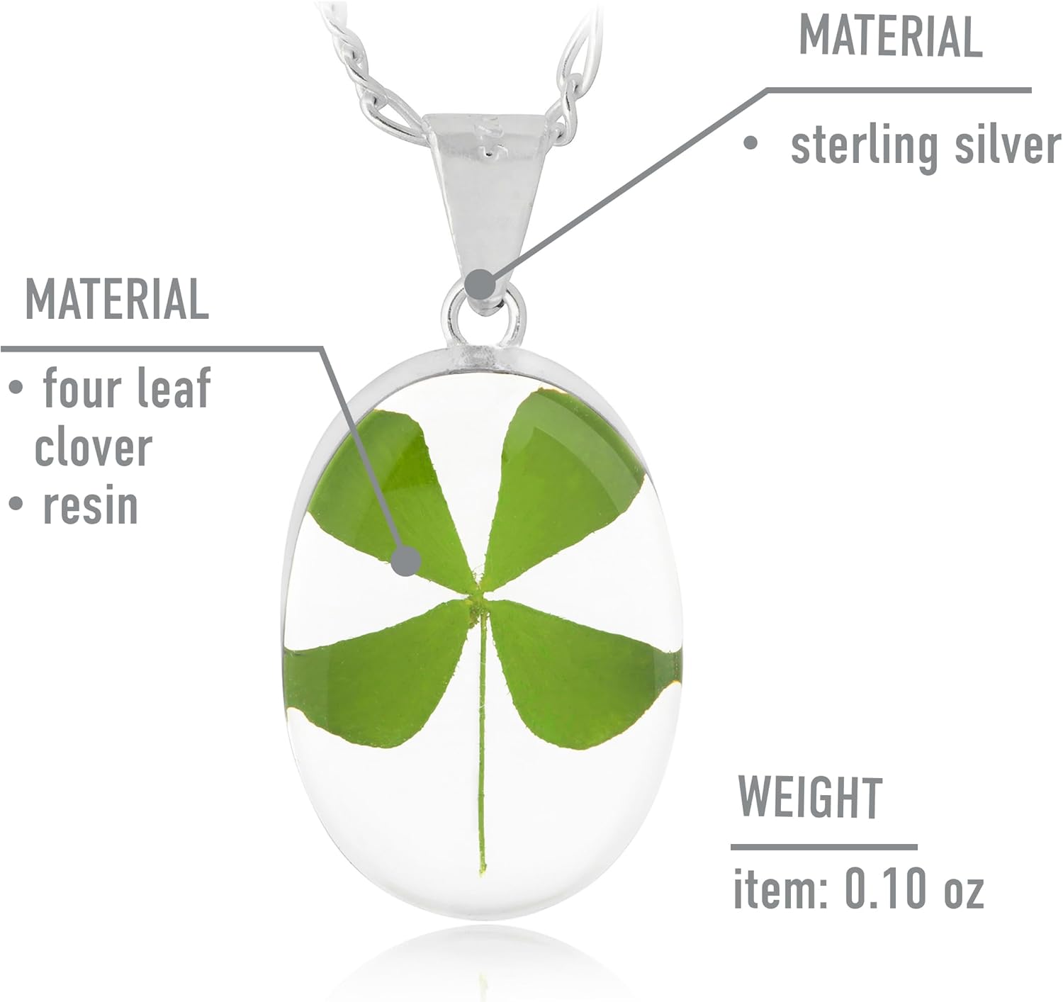 TAMI Pressed Flower Silver Necklace - Image 4