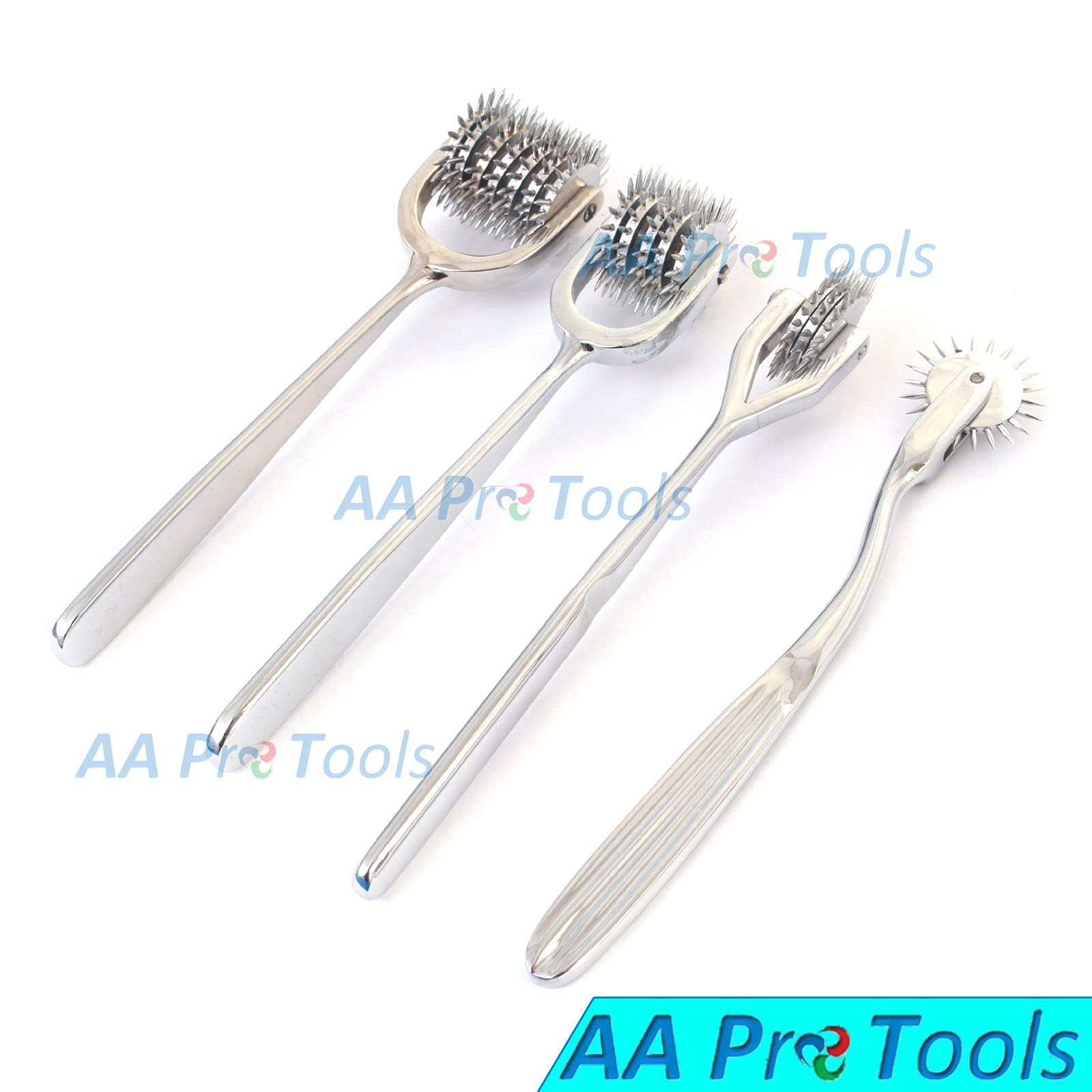 AAPROTOOLS 4 PCS Set of WARTENBERG PIN Wheel 1,3,5,7 Head Instruments