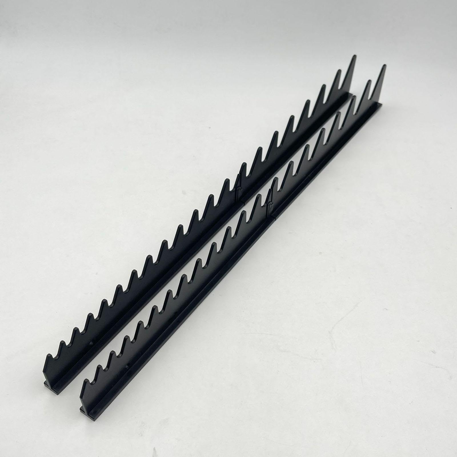 Juego de 2 Piezas para Organizar Llaves, con Soporte Portátil para Herramientas Fabricado en PP, de Montaje Rápido Y Estable, Ideal para Talleres, negro largo y corto
