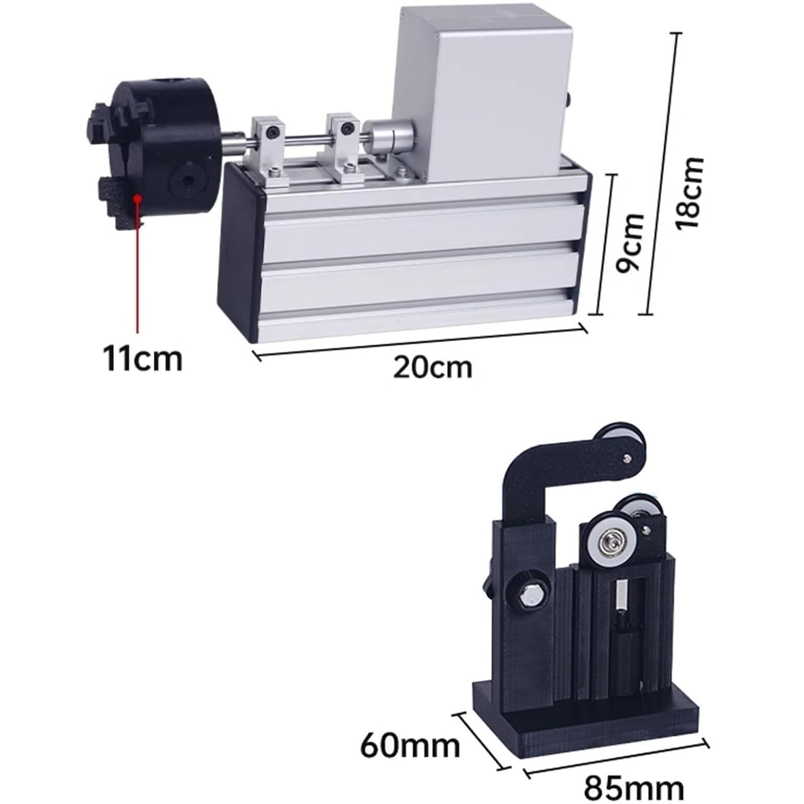 Kit Elettrico per Canne da Pesca, Avvolgitore 0–300 RPM | Pedale Avanti e Indietro, Morsetto 0–50mm, Supporti Regolabili, per Riparazione e Costruzione di Canne(gray)