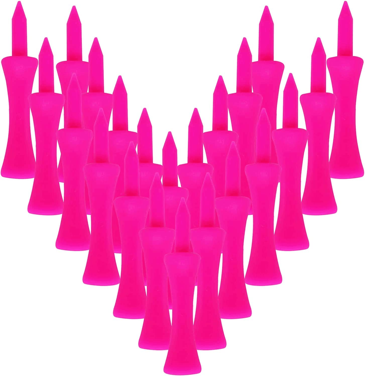 Golf Tees Plastic Step Down Unbreakable 2 3/4, 2 1/4, 2,1 3/4,1 1/2, 1 1/4 inch 50 Pack Colored Bulk,Golf Tees Castle Long Short Durable Portable Professional for Golfer Practice