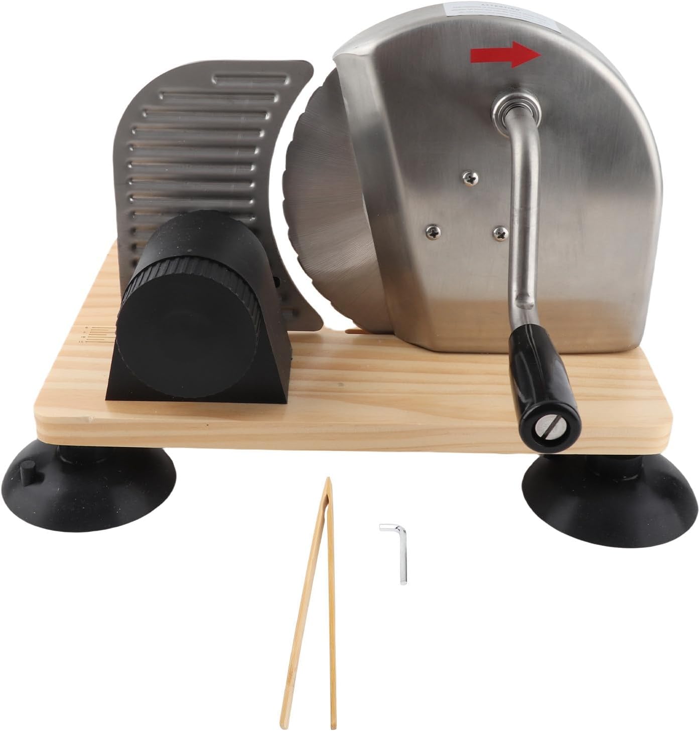 Generic Bread Slicing Machine, Powerful Gear Drive System and Adjustable Thickness, Ergonomic Handle Design, Stable Countertop Grip, for Home Baking or Commercial Use, Retro Appearance