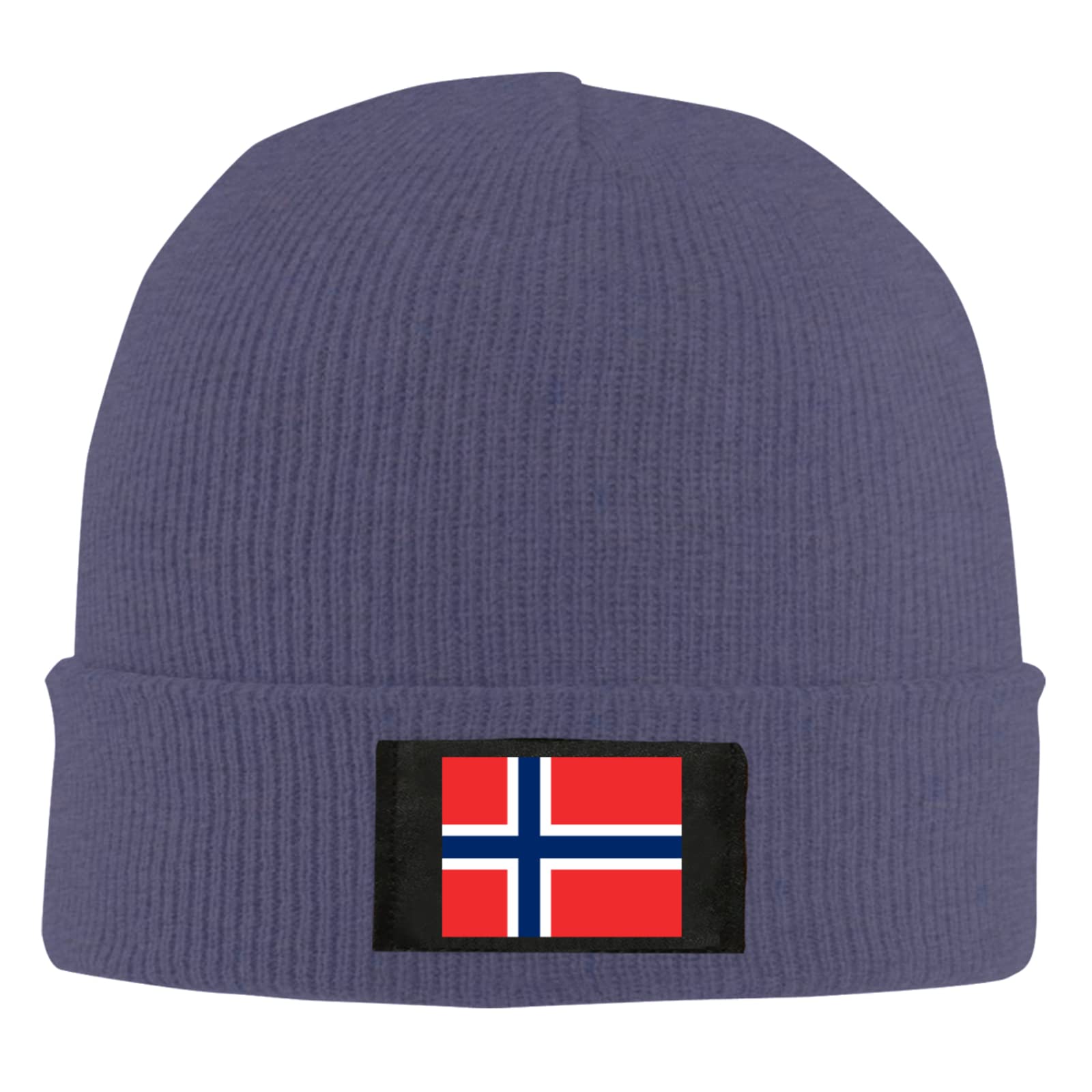 Djngn Unisex Navy Flag Of Norway Beanie Hat Knitted Warm Cap Wool Knitted Hat