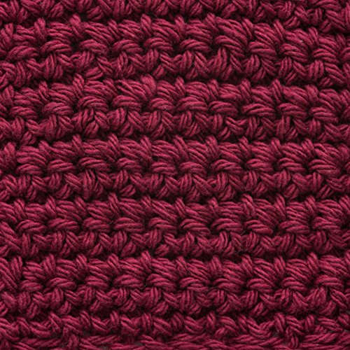 Image of Lily Sugar 'N Cream The Original Solid Yarn, 2.5oz, Medium 4 Gauge, 100% Cotton - Wine - Machine Wash & Dry