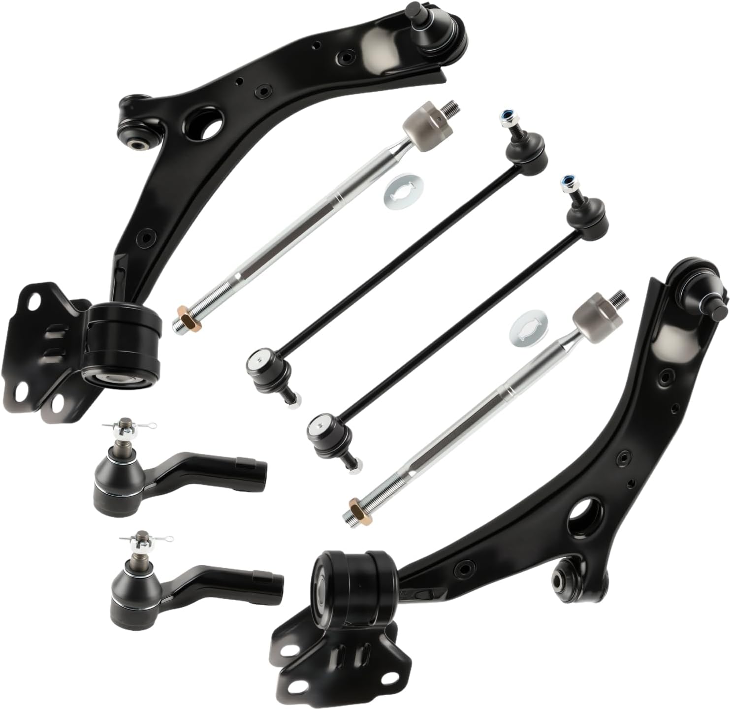 Front Lower Control Arm with Ball Joint Fit for Mazda 3/3 Sport 2010 2011 2012 2013 Naturally Aspirated/All Models - 8 PCS Suspension Kit K621271 K621270 ES800026