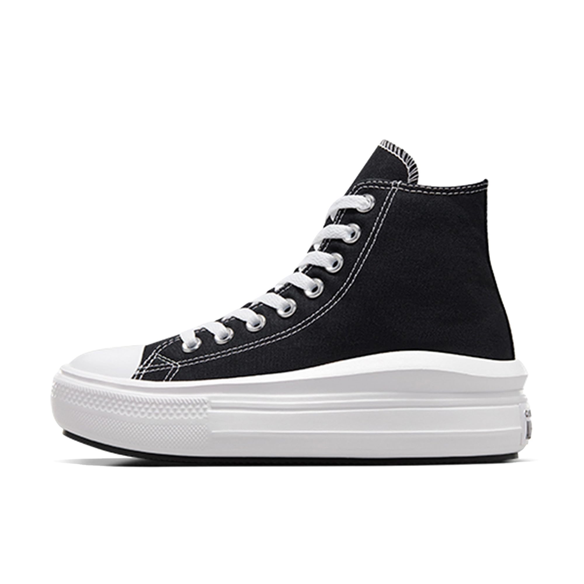 Converse Move Platform Hi Zapatillas Negras/Blancas para Mujer