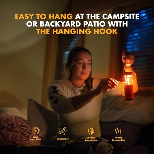 Miniatura 4 de UCO Paquete económico de linterna de vela original con 3 velas y bolsa de almacenamiento, tamaño original, recubrimiento en polvo, volcán