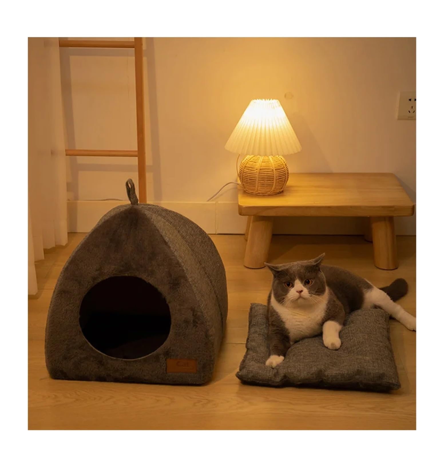 Pengchang Cuccia for Gatti Chiusa for casa for Gatti Pieghevole for Interni Inverno Caldo Sonno Profondo Comfort Cestino for Animali Domestici Tappetino Accogliente for Gattino for Cani