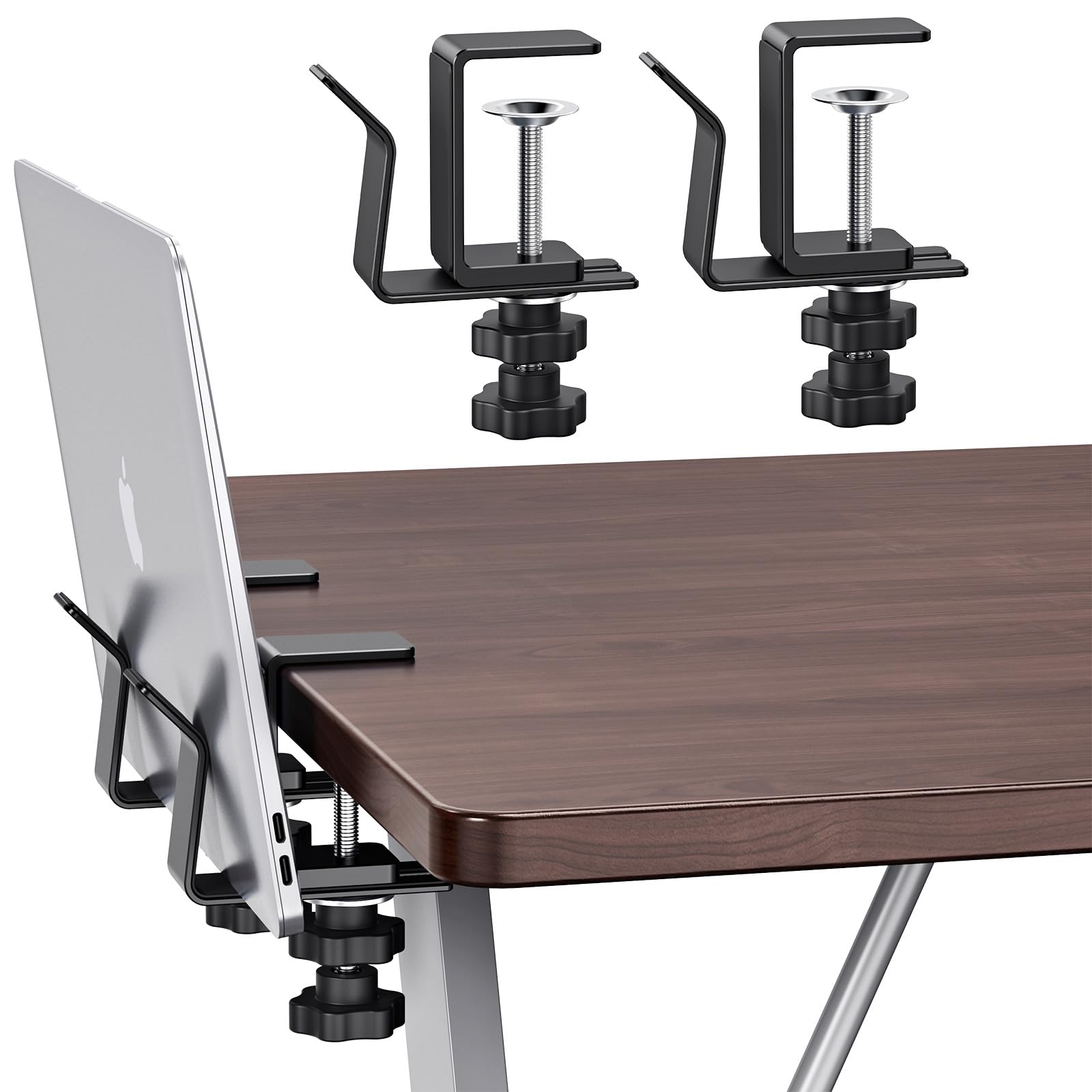 Soporte vertical para laptop, soporte ajustable para computadora portátil, se adapta a todos los MacBook/Surface/Samsung/HP/Dell/Chrome Book (negro)